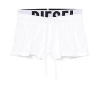 Diesel - Miranda D-Pop Logo Shorts - Femme - Shorts - Blanc - Taille: 36 FR