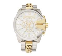 Diesel Mega Chief Watch for Men, Chronograph Movement with Stainless Steel Strap