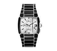 Diesel Montre Cliffhanger chronographe en acier inoxydable et laque noire, pour homme, DZ4646