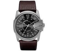 Diesel Montre homme Master Chief – 3 aiguilles, boîtier acier inoxydable 46 mm, bracelet cuir DZ1206