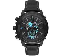 Diesel - Montre Hommes - Quartz - Analogique - Bracelet Cuir Noir - DZ4576