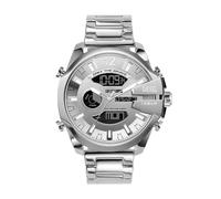 Diesel Montre Mega Chief analogique-numérique, en acier inoxydable, pour homme, DZ4648