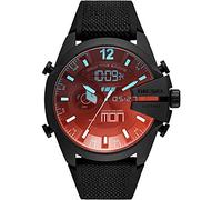 Diesel Montre Mega Chief pour Homme, Mouvement Ana-Digi avec Bracelet en Silicone, Acier Inoxydable ou Cuir