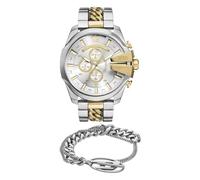 Diesel Montre Multicolore pour Homme et Bracelet Oval D Logo en Acier Inoxydable argenté, Set