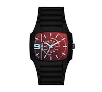 Diesel Montre pour homme Cliffhanger 2.0, mouvement à quartz trois aiguilles, boîtier mixte noir 45 mm avec bracelet en silicone, DZ2166