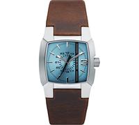 Diesel Montre pour homme Cliffhanger, mouvement à trois aiguilles, boîtier en acier inoxydable de 36 mm avec bracelet en cuir, DZ1998