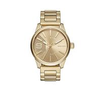 Diesel Montre pour homme Rasp, mouvement à trois aiguilles, boîtier en acier inoxydable doré de 46 mm avec bracelet en acier inoxydable, DZ1761