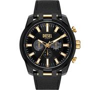 Diesel Montre pour Homme, Split, Mouvement Chronographe, Boîtier en Acier Inoxydable Multi de 51 mm avec Bracelet en Cuir, Dz4610