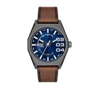 Diesel Montre Scraper à trois aiguilles, en acier inoxydable, couleur gris acier, pour homme, DZ2189