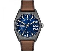 Diesel Montre, Scraper pour Homme, Mouvement à Quartz Trois Aiguilles avec Date, Bracelet en Acier Inoxydable ou en Cuir