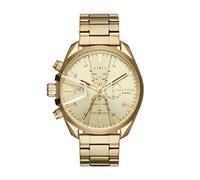 Diesel MS9 Montre pour Homme, Mouvement Chronographe, Bracelet en Silicone, Acier Inoxydable ou Cuir, Ton Or, 47mm