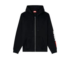 Diesel - Oval D Embroidered T-shirt - Homme - Sweatshirts et sweats à capuche - Noir - Taille: L
