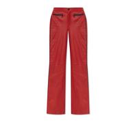 Diesel - Pantalon en cuir L-Insey - Femme - Pantalons - Rouge - Taille: 36 FR