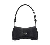 Diesel - Pochette en Coton Noir avec Rabat - Femme - Sacs - Noir - Taille: ONE Size