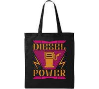Diesel Power Engine Car Oil Mechanic Natural Ecological Cotton Tote Bag Noir, Noir , Taille unique