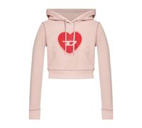 Diesel - Pull en maille côtelée à effet usé - Femme - Sweatshirts et sweats à capuche - Rose - Taille: 42 FR