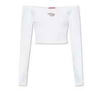 Diesel - Pull M-Vera-LS Logo - Femme - Pulls - Blanc - Taille: 40 FR