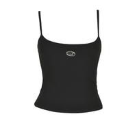 Diesel - Ribbed Stretch Cotton Top - Femme - Tops - Noir - Taille: 42 FR