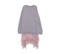 Diesel - Robe mi-longue avec bordure en dentelle - Femme - Robes - Violet - Taille: 36 FR