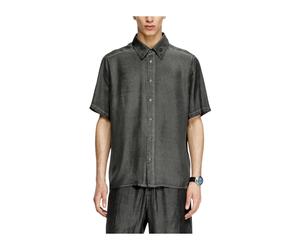 Diesel - S-leon-short Camicia Chemise à Manches Courtes - Homme - Chemises - Gris - Taille: L