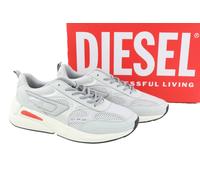 DIESEL S-Sérendipité Sport Hommes Baskets EU44 Gris Bout Amande À Lacets RRP€150