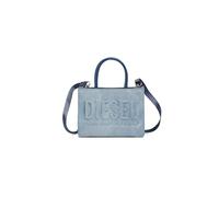 Diesel Sac à main en denim clair pour femme avec logo UNI, Denim bleu moyen., Borsa mini a mano 12x17,5x6 cm primavera estate