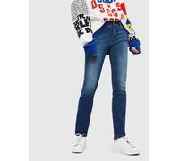 Diesel Sandy 086AL Femmes W25/L30 Slim Fit Droit Coton Bleu Jeans Extensible