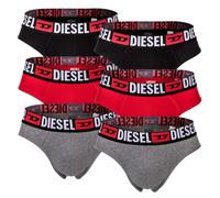 DIESEL Slip gris chiné / canneberge / noir / blanc, Taille S