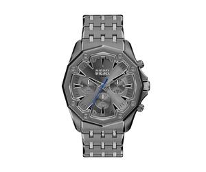 Diesel Stinger Homme Montre 46MM en Acier Inoxydable Gris Canon, DZ4708