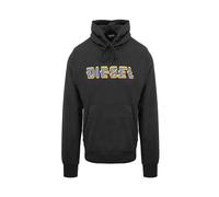 DIESEL Sweat-shirt bleu / jaune / noir, Taille S