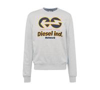 DIESEL Sweat-shirt 'Ginn' gris chiné / orange / rouge / noir, Taille L