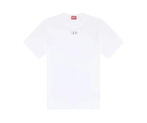 Diesel - T-Adjust-Od T-shirt avec Oval D métallique - Homme - Tops - Blanc - Taille: XL