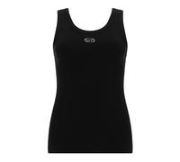 Diesel Femme Haut T-ANKI-OD débardeur côtelé slim ovale D métallique Noir Taille 42 FR