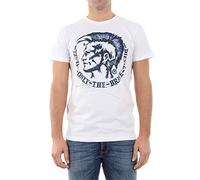 DIESEL T-Diego-FR, T-Shirt Homme, Blanc (BLANCO 100) , L