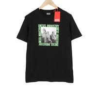 Diesel T-Diegor-HS2 Hommes L Noir Manches Courtes Col Rond Coton T-Shirt
