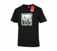 DIESEL T-DIEGOR-HS2 T-Shirt Pour Hommes L Noir À Manches Courtes Col Rond Tricot