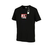 Diesel T-Diegos-B10 Hommes T-Shirt L Noir Rond Manches Courtes Col Tricot