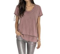 Diesel T-Emiko T-shirt à manches courtes pour femme, Vieux rose, S