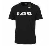 Diesel T-Just 250232 Off T-Shirt Col Rond Manches Courtes XL Noir Coton