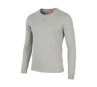 Diesel T-Just-LS-D T-Shirt Homme Gris Épaule Logo Col Rond Manches Longues L