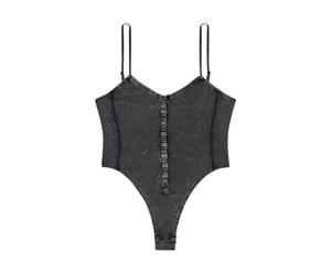 Diesel - T-Ley Body côtelé à boutons - Femme - Tops - Noir - Taille: 38 FR