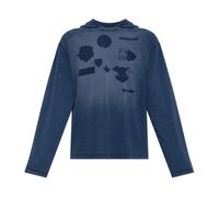 Diesel - T-Nox-Ls-Hood T-Shirt - Homme - Tops - Bleu - Taille: L