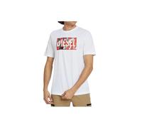 Diesel - T-shirt décontracté 100% coton - Homme - Tops - Blanc - Taille: S