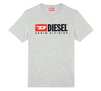 DIESEL T-Shirt gris / rouge sang / noir / blanc, Taille S