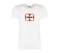Diesel - T-shirt imprimé à col rond - Homme - Tops - Blanc - Taille: M