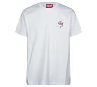 Diesel - T-Shirt Norm Dolphin - Homme - Tops - Blanc - Taille: S