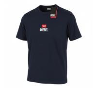 DIESEL T-Shirt T-Just-Small-New D Logo Homme 2XL Bleu Coton Manche Courte