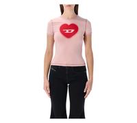 Diesel - T-Uncuties Heart TEE - Femme - Tops - Rose - Taille: 38 FR