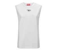 Diesel - Top sans manches en coton avec logo métallisé - Homme - Tops - Blanc - Taille: XL