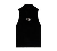 Diesel - Top sans manches en maille côtelée avec découpes - Femme - Tops - Noir - Taille: 36 FR